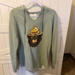 Smokey Bear Women's Hoodie - Sage Green